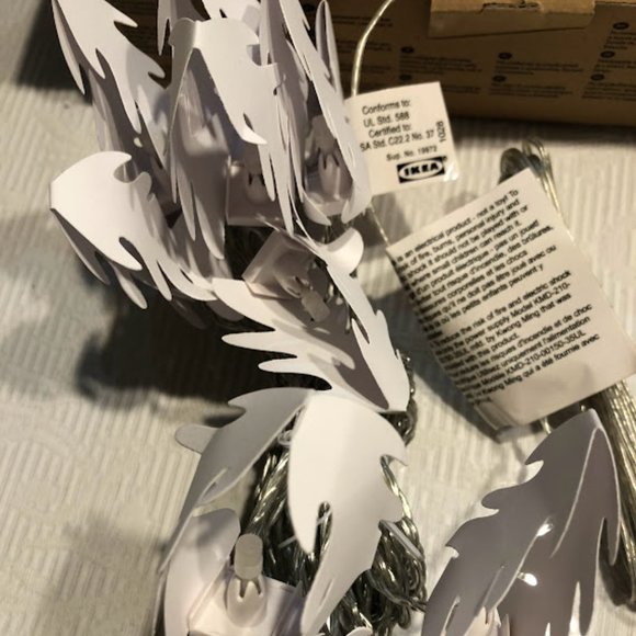 IKEA KALLT string light garland, white leaf - Picture 6 of 8